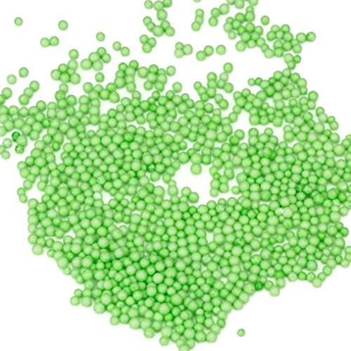 Inverlee Colorful Mixed Colors Crafts Polystyrene Styrofoam Filler Foam Mini Beads Balls (Light Green)