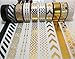 Wonderful Washi Japanese Decorative Paper Foil Craft Tape Elegant Collection Gold & Silver (Set of 20 rolls) Extra Long (32 feet!)