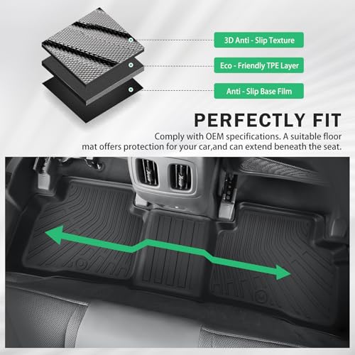 All Weather Floor Mats & Cargo Liner for 2022-2025 2026 Hyundai Tucson (Not Fit Hybrid/PHEV), Custom Fit 1st & 2nd Row with Trunk Mat Back Seat Cover Protector Full Set for Tucson Accessories Heavy