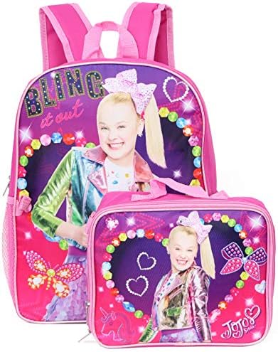 jojo siwa backpack with lunchbox