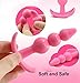 Vibrating Anal Plug Mini Anal Beads Adult Dildo Butt Plug Jelly G-spot Massager 3 Bulbs Color Random, Pack of 1