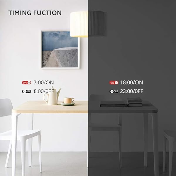 TECKIN Interruptores Inteligentes de pared compatibles con Alexa Google Home Interruptores WiFi Inteligentes con control remoto y de voz Ajuste del Temporizador No Se Sequiere Hub