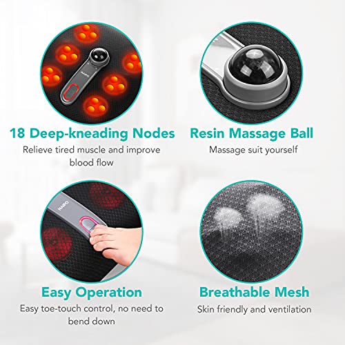 Naipo Foot Massager with Heat, Shiatsu Feet Massage Machine Electric