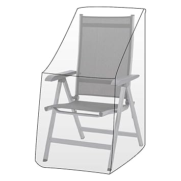 WOLTU Schutzhülle Schutzhaube für Gartenstuhl Abdeckplane Abdeckhaube Gewebeplane Gartenmöbel Abdeckung 65x65x120/80cm Transp