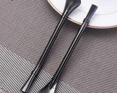 VT BigHome Stainless Steel Long Handle Coffee Spoon With Straw Outdoor Camping Spoon Camping Cookware Tableware