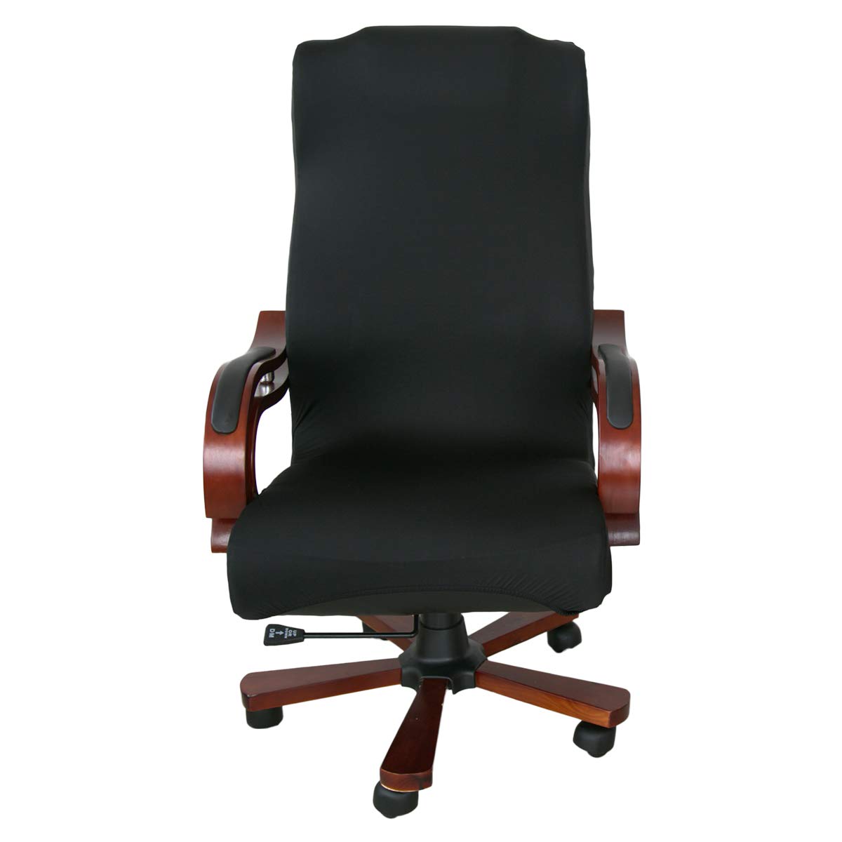 Stretchable Removable Resilient Chair Covers Computer Swivel Chair Cover Universal Armchair Cover Slipcover for Office Rotating Chair Dinning Chair Modern Simplism Style (No Chairs) (Black)