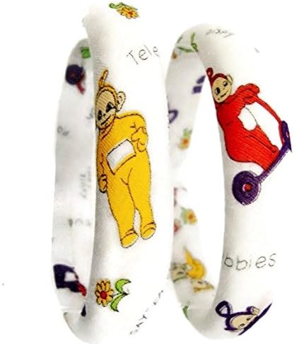 Teletubbies Set of 2 White Headbands with Eh-Oh, PO, Dipsy, Laa Laa and Tinky Wink Hair bands
