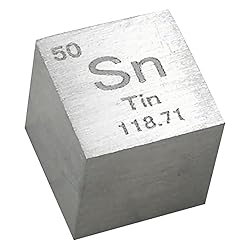 Tin Cube - 10mm Pure Metal Element Cubes - Laser
