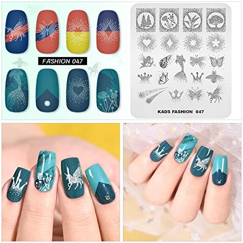 Nail Stamping Plate Fashion Polka Dots Star Sky Creative Theme Multi-Pattern Stamp Print Image Stamp Template Nail Art for Nail Design by Rolabling