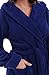 Alexander Del Rossa Womens Turkish Terry Cloth Robe, Thick Hooded Bathrobe, Large-XL Navy Blue (A0105WNBXL)