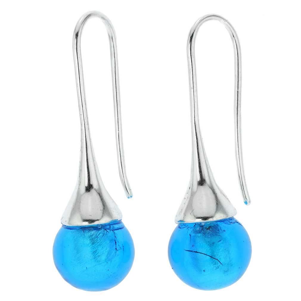 Glass Of Venice Murano Glass Drop Earrings - Aqua Blue