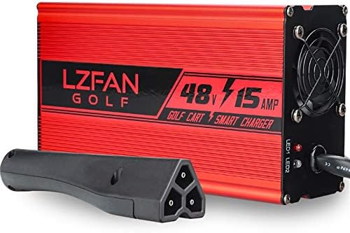 LZFAN 48V 15A Golf Cart Battery Charger for 48 Volt Ez-Go EZgo RXV/TXT with RXV Plug
