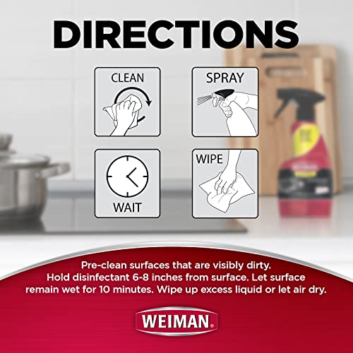 Weiman Disinfecting Stove Top Cleaner with Microfiber Cloth Included for Glass Ceramic and