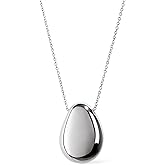 Ana Luisa Pebble Pendant Necklace for Women - 14K Gold Plated and Silver Rhodium Plated Trendy Teardrop Necklace with Lobster Clasp - Hypoallergenic, Water-Resistant, Tarnish-Free Jewelry