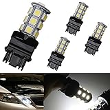 AUTOUS90 4 X 3157 3156 3057 3056 18 SMD 5050 Reverse Backup Tail Brake Stop Turn Signal White LED Light Bulbs