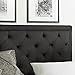 BROOKSIDE Upholstered Headboard with Diamond Tufting - King/California King - Charcoal