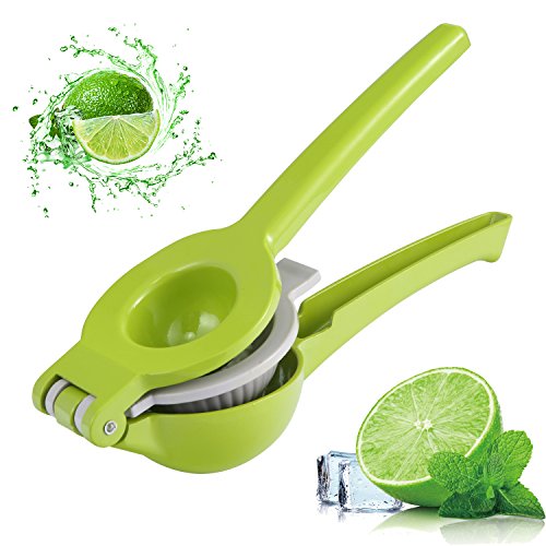 Premium Metal Lemon Squeezer Manual Lemon Lime Juicer Squeezer Citrus Press Juicer for Lemon Lime Orange Juice Fruit, Green