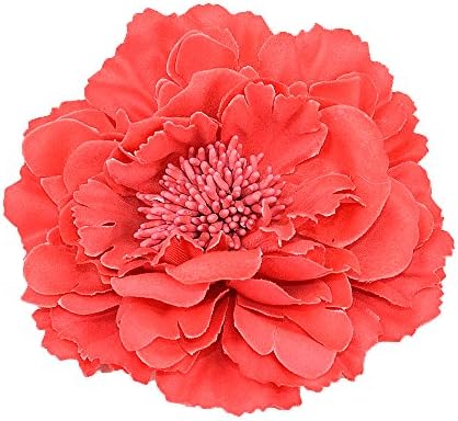 Peony Flower Hairpins Clips (Salmon)