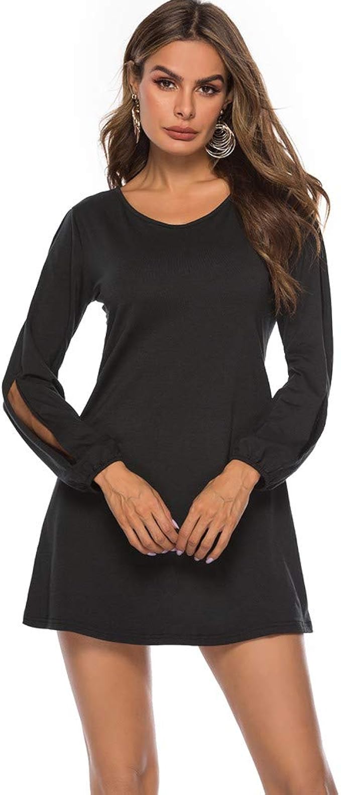 long black dress high cut