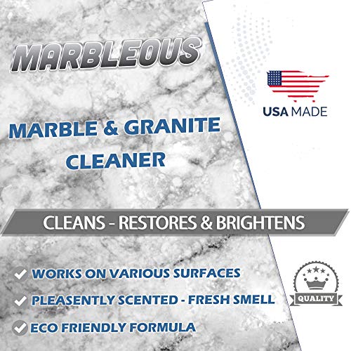 GreenFist Marbleous Marble Cleaner and Other Stone Surfaces Brightener & Restorer [Tile,Countertop,Porcelain,Lime-Stone,Ceramic,Granite,Brick,Vinyl], 1 Quart (32 oz)