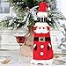 Monoche Christmas Decorations Snowman Reindeer Santa Tomte Gnome Christmas Tree Window Clings Hanging Ornaments Decal Winter Wonderland Xmas Holiday Party Supplies (Red)thumb 1