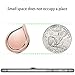 Cell Phone Ring Stand Holder, Water Drop Shape Zinc Alloy Universal 360°Rotation Finger Loop Grip [Washable/Removable/Magnetic Car Mount] for Smartphones, Tablet (2 Rose Gold & 2 Black) 4 Hooks