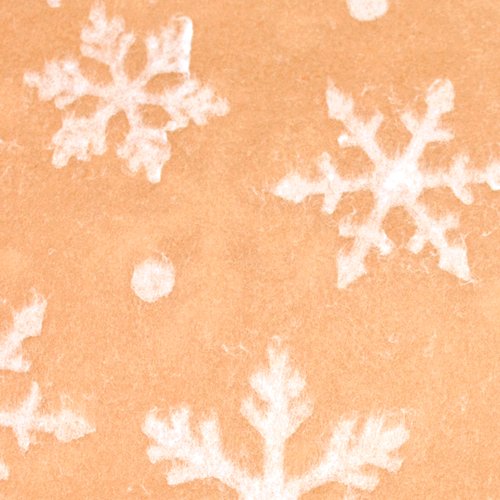 Watermarked Snowflakes White on Kraft Christmas Tissue suttons Printed Patterned Tissue Wrapping Paper 5 Sheets