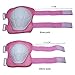Kiwivalley Kids Boys and Girls Outdoor Sports Protective Gear Safety Pads Set [Helmet Knee Elbow Wrist] for Rollerblades, Scooter, Skateboard, Bicycle, Rollerblades (Pink)