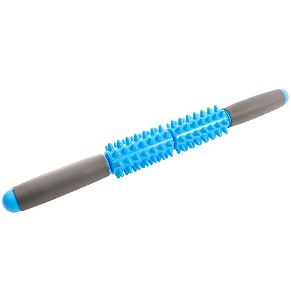 66fit Spiky Muscle Roller Stick - Includes Massage Stick Ebook - Deep Tissue Trigger Point Massage Tool For Tight Calf and Leg Muscles