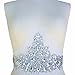 New Exquisite Pure Handmade Bright Crystal Patches Sew-on Rhinestones Applique with Stones Sequins Beads for Wedding Dress DIY Manual Accessories Belt Waist Decoration 18x38cm (Silver)