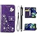 Lucky Shop1234 LG G6 2017 Case,LG G6 Wallet Case Handmade 3D Bling Diamond Premium PU Leather Cover Case with Kickstand and ID Holder for LG G6 (Purple)