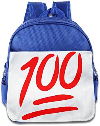 HYRONE 100 Emoji Red Logo Children School Bagpack Bag For 1-6 Years Old RoyalBlue