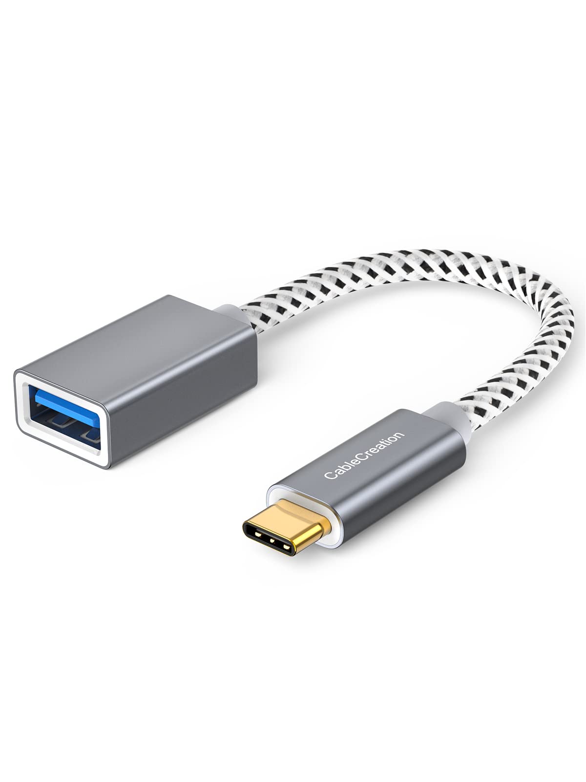 USB C Male to USB A Femle Adapter 0.15m,CableCreation USB3.1 USB A Female to USB C Adapter OTG 5Gbps Data for MacBook Pro Air XPS 13 15 S21 S20 S10 etc