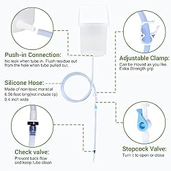 TopQuaFocus 2L Plastic Enema Bucket Kit for Colon