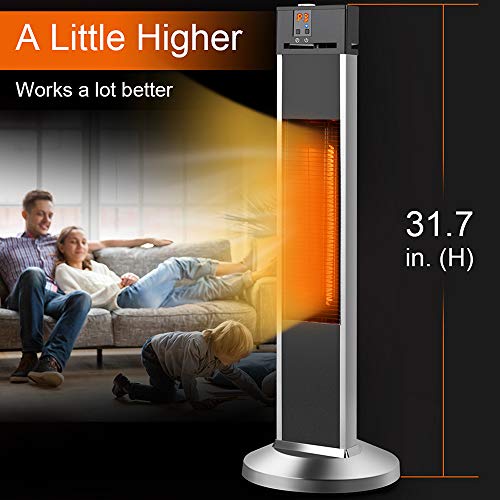 Patio HeaterSpace Heater Infrared Heater, 24 Timing Auto Shut Off