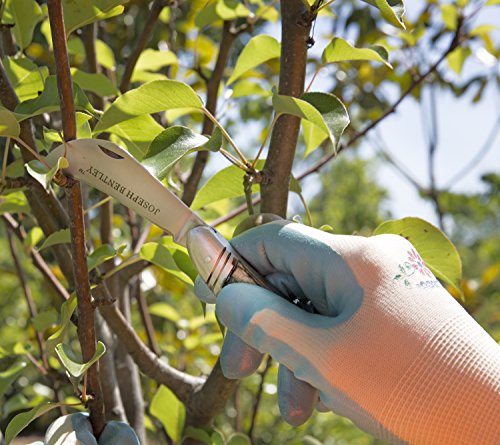 Joseph Bentley Traditional Garden Tools Carbon Steel Pruning Knife â€“ Great For Roses, Shrubs, and More â€“ Solid Oak Handle â€“ Long Lasting Durability