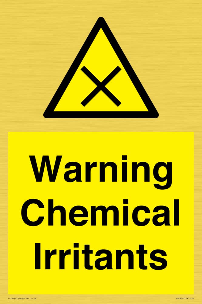 Warning Chemical Irritants Sign - 200x300mm - A4P