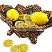 Hagao Fake Lemon Slice Artificial Fruit Highly Simulation Lifelike Model for Home Party Decoration Yellow 10 pcs