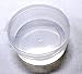 Tidy Crafts 3 inch Diameter Plastic Containers w/Attached Lids-6 Pack -Great for Large Beads, Candy, Hardware, Coins