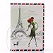 Coolrunner 1pcs Fashion Miss Love to Travel Passport Covers 3D Stereo Design Faux Leather ID Card Holders Stamp Envelope Passport Cases (Paris)