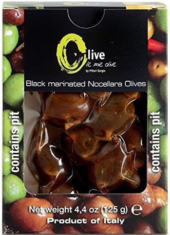 Pitturi Sergio Nocellara Olives, Black,4.4 Ounce