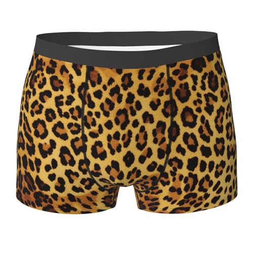 SYHEART Leopard Pattern Print Print Men'S Boxer Briefs With Elastic Comfort Fit Design For All-Day Wear