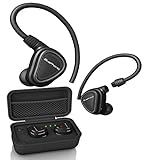 Bluephonic Mini True Wireless Earbuds - Bluetooth In Ear Earphones 3D Stereo Sound - Sweat Proof, Noise Canceling Sports Headphones Headset w/ Microphone for Phone Calls - w/ Charging Portable Case