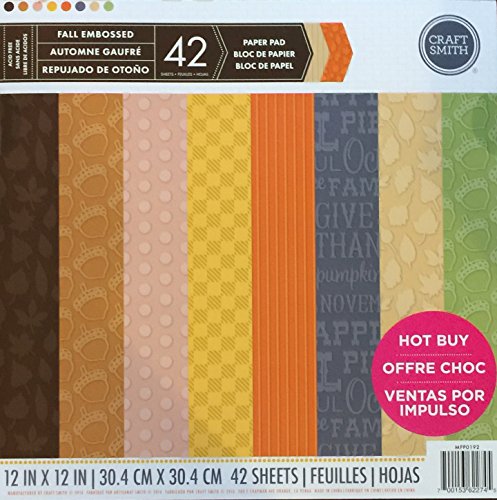 Craft smith 12" paper pad fall embossed