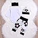 Besokuse Cute 4PCs Newborn Kids Baby Girl Daddy Little Princess Romper + Flowers Pants + Hat + Flower Headband Winter Outfit (White, 6-12Months)