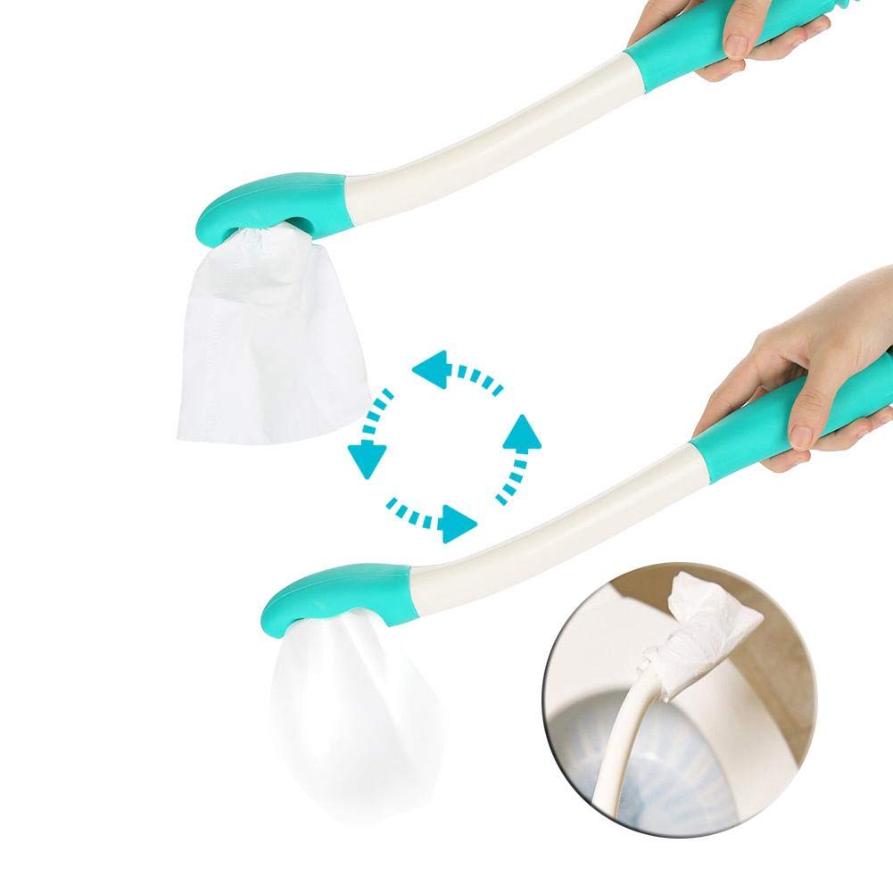 HURRISE Toilet Aids Tools Bottom Wiper, Long Reach Comfort Wipe, Long Handle Beautymisc Holder Toilet Paper Tissue Grip 15Mm For Toilet Tissue Aids Self Wipe Aid Helper