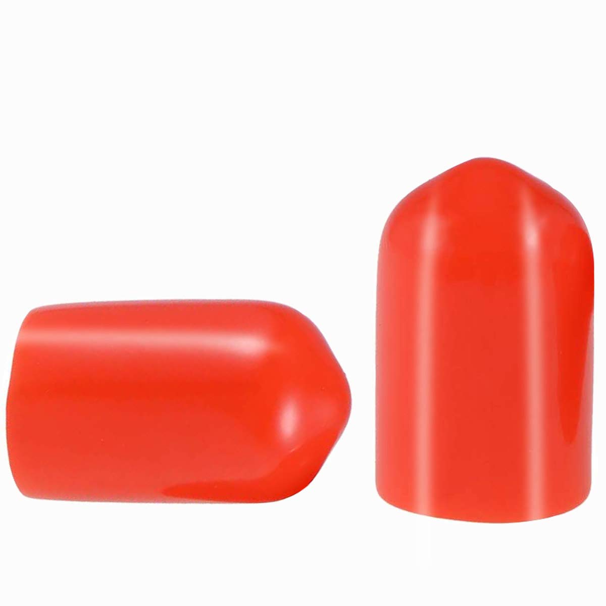 Screw Thread Protectors, PVC Rubber Round Tube Bolt Cap Plastic End Cap Cover Thread Protectors Red, Inner Dia 8.5mm? 100 Pcs — image 1