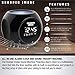 SHARPER IMAGE Sound Machine Alarm Clock with Stars Projection, 6 Nature Sound Soother Therapy Tracks, Temperature and Date Display, Battery-Powered, Alarm and Timer Functions