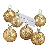 Kurt Adler Glass Gold With Gold Glitter Ball Shape Place Card Holders 12-piece Set