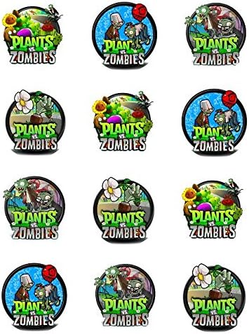 Plants vs Zombies Edible Cupcake Toppers - Set of 12